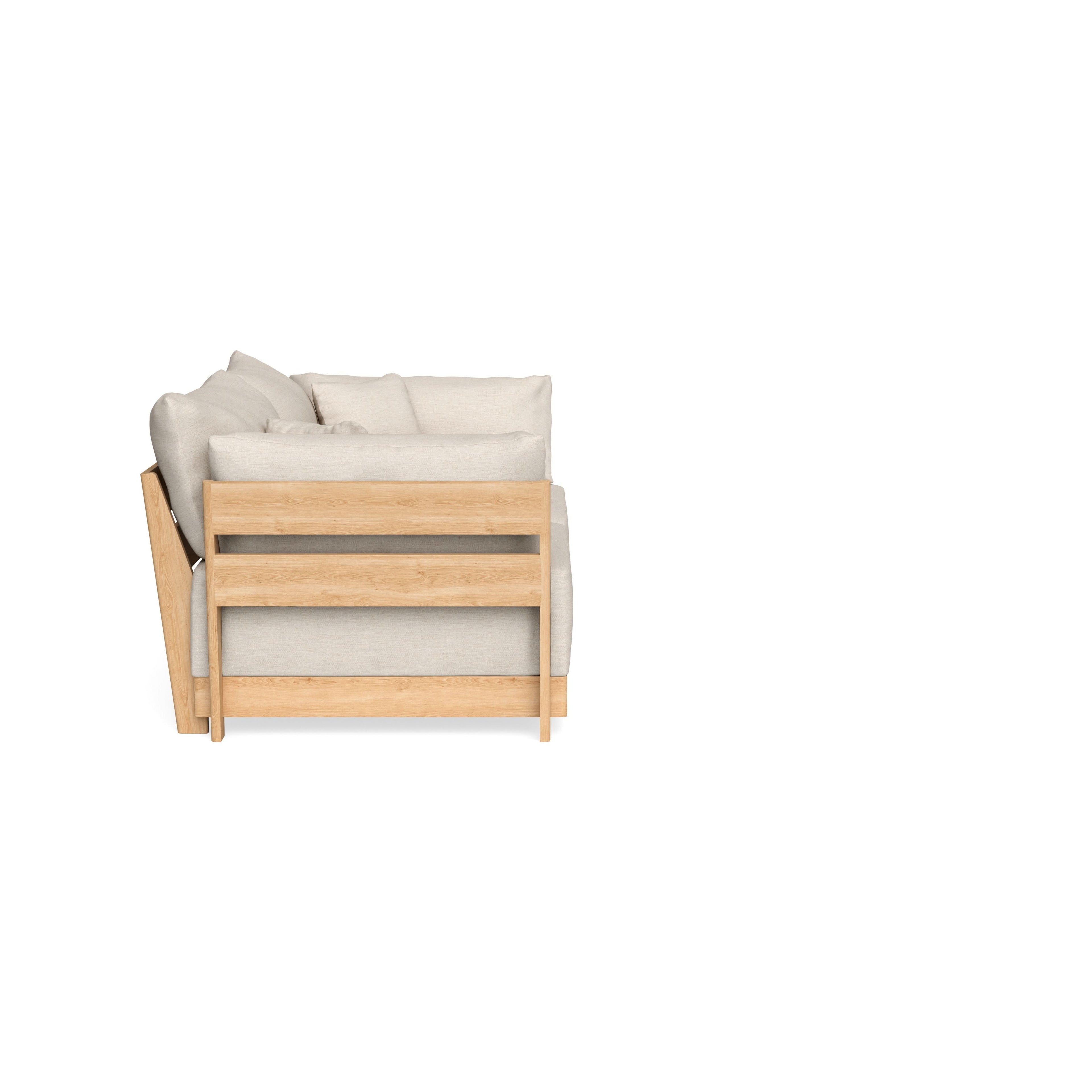 Modular Bondi Latte 2-Seater Sofa in Seashell | Memory Foam Blend
