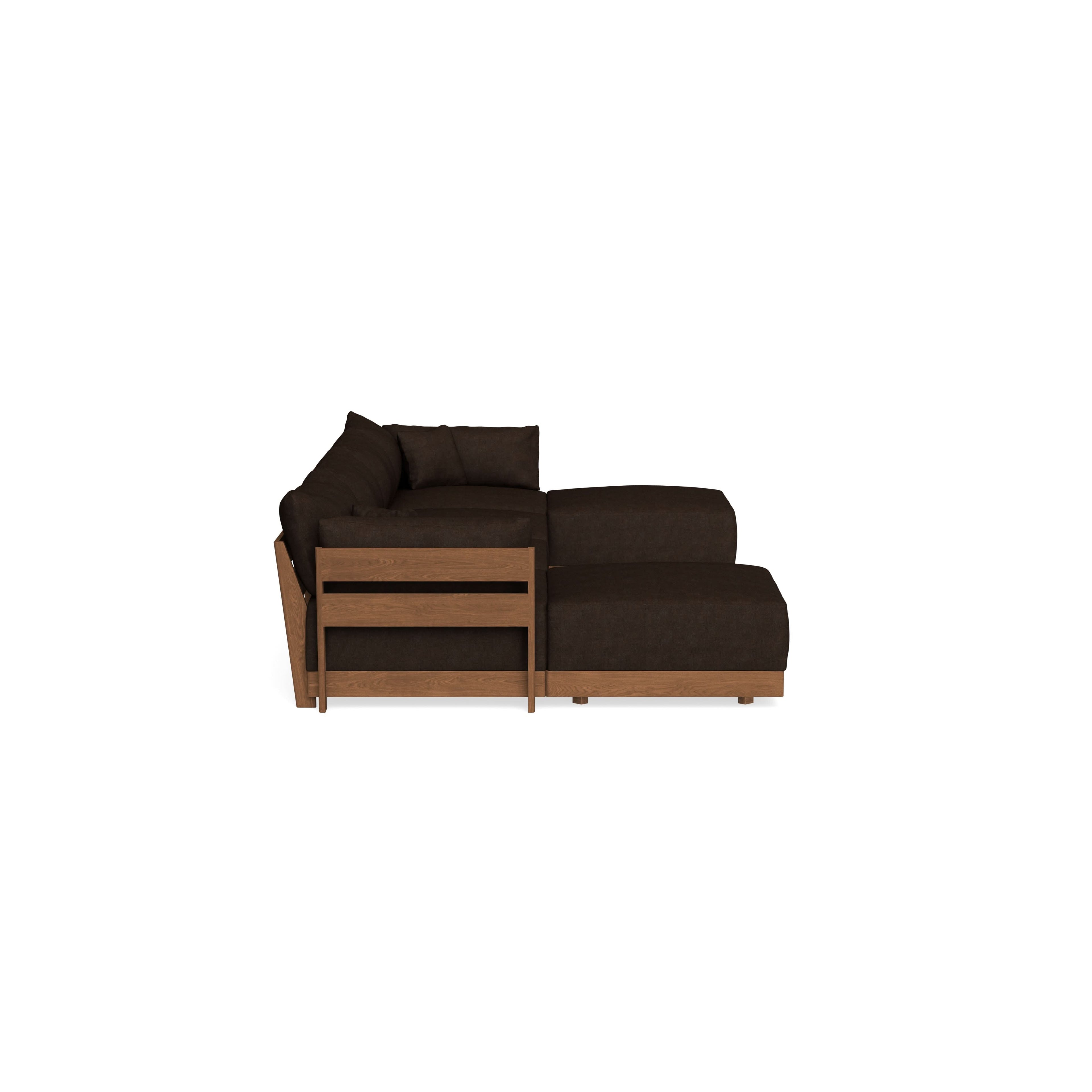 Modular Bondi Espresso 4-Seater U-Sectional in Espresso | Classic Blend