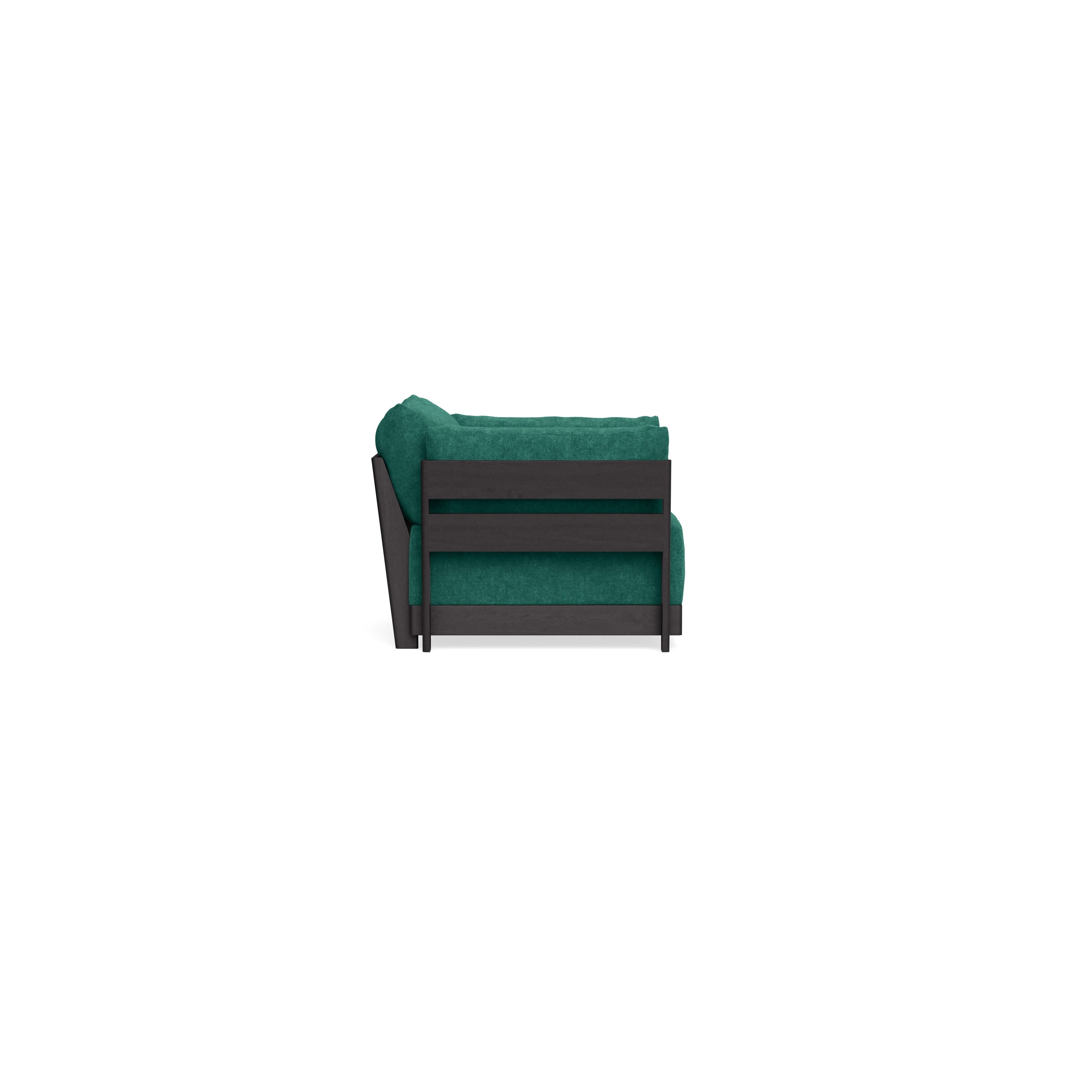Modular Bondi Black Armchair in Jade Green | Classic Blend
