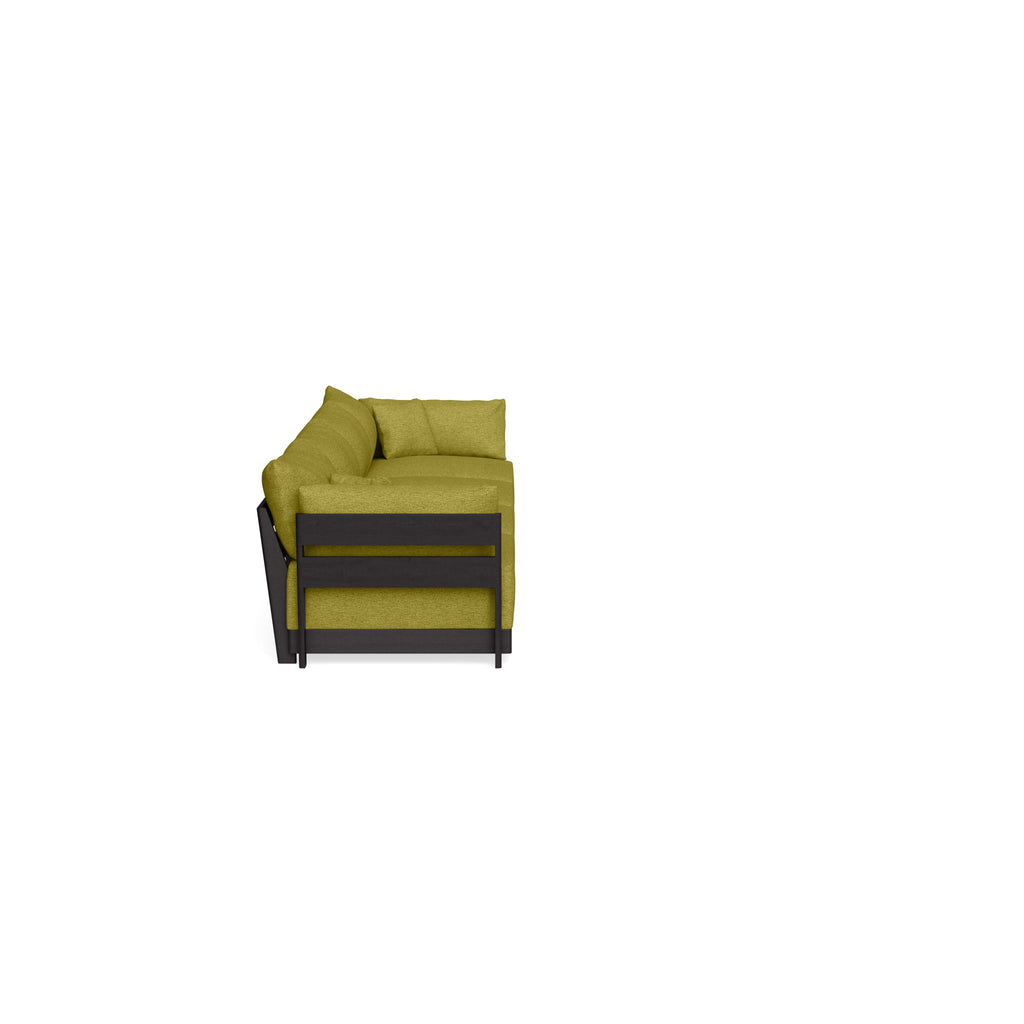 Modular Bondi Black 4-Seater Sofa in Avocado | Memory Foam Blend