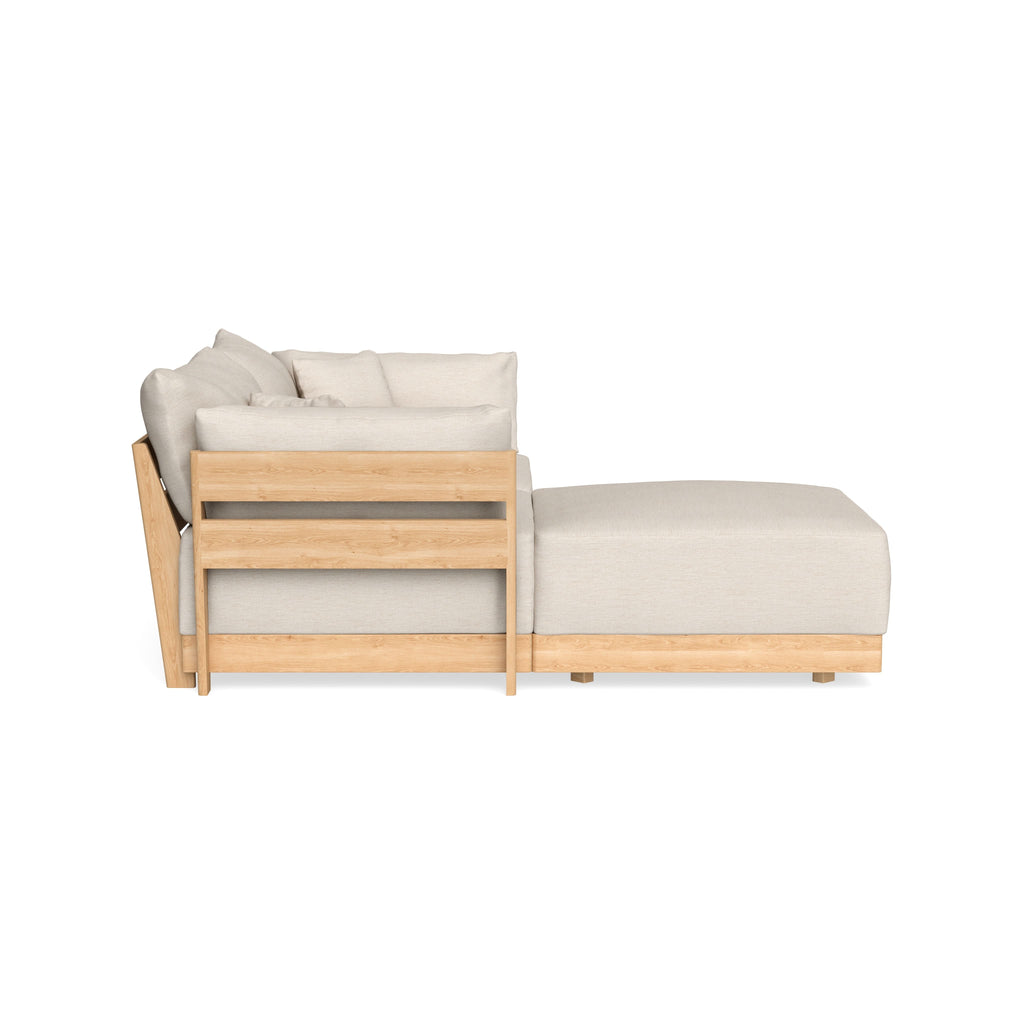 Modular Bondi Latte 2-Seater Sectional in Seashell | Memory Foam Blend