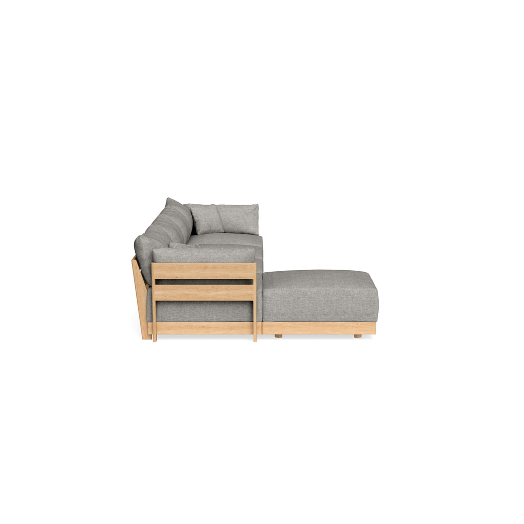 Modular Bondi Latte 4-Seater Sectional in Fog | Classic Blend