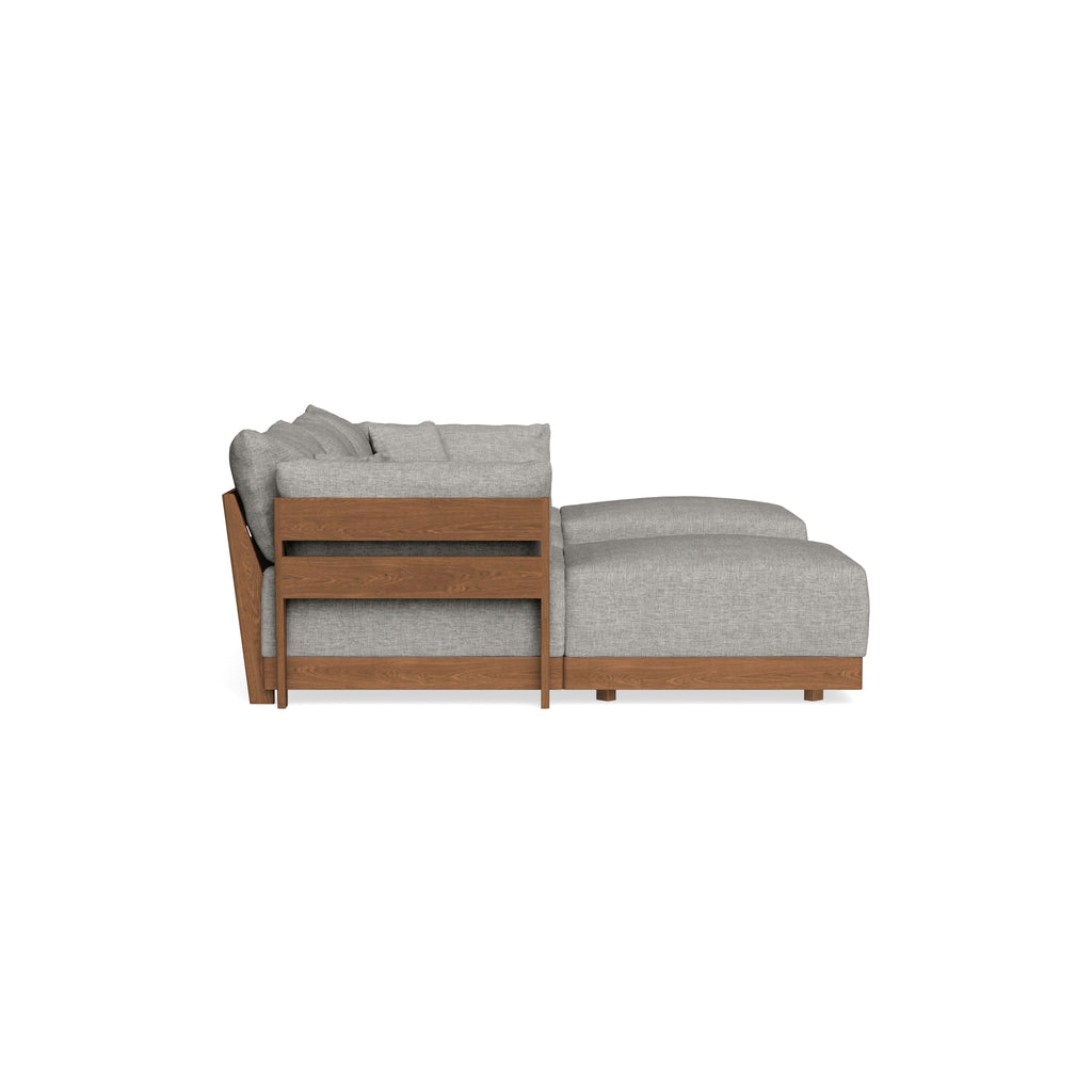 Modular Bondi Espresso 3-Seater U-Sectional in Fog | Classic Blend