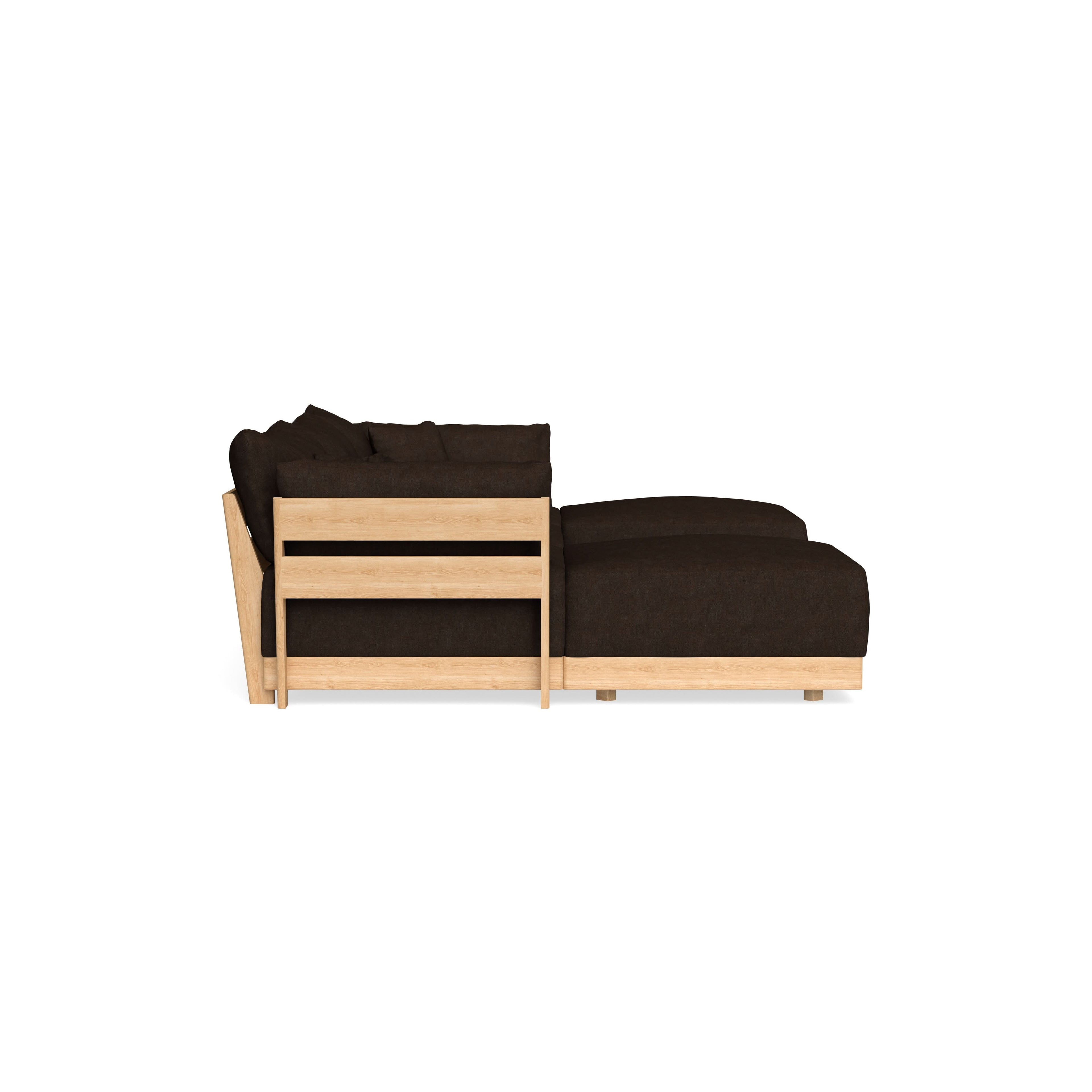 Modular Bondi Latte 3-Seater U-Sectional in Espresso | Classic Blend