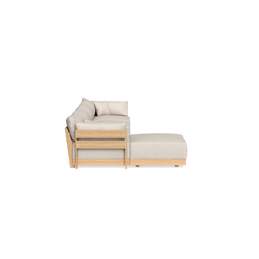 Modular Bondi Latte 4-Seater Sectional in Seashell | Classic Blend