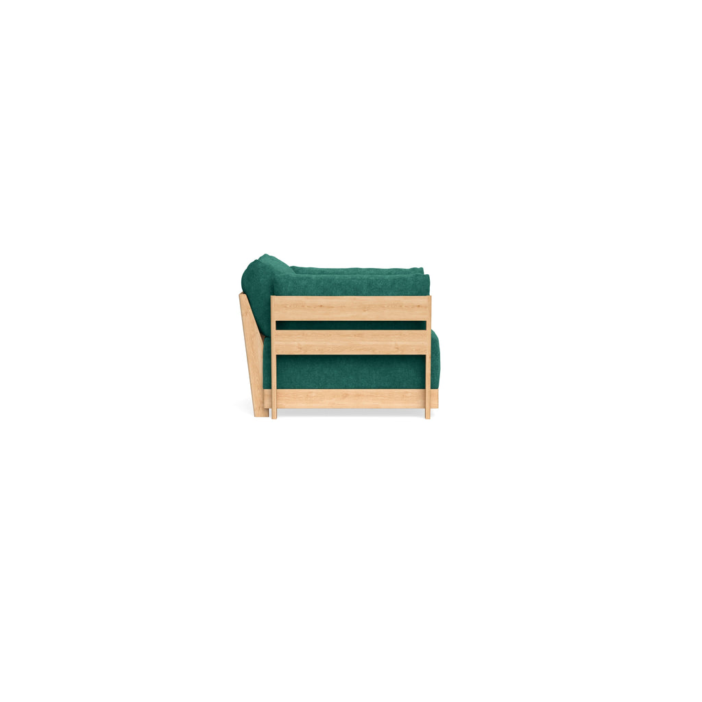 Modular Bondi Latte Armchair in Jade Green | Memory Foam Blend