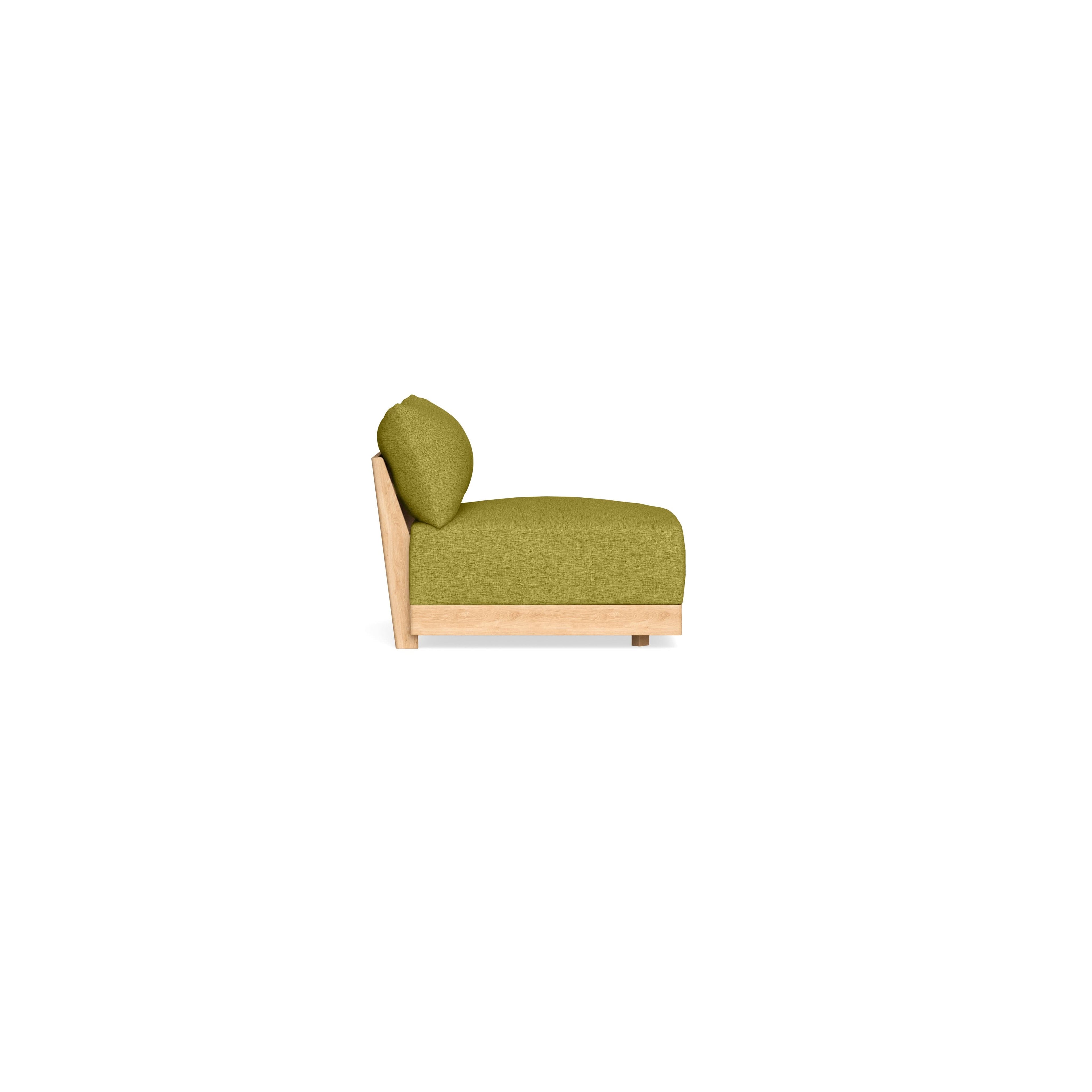 Modular Bondi Latte Armless Chair in Avocado | Memory Foam Blend