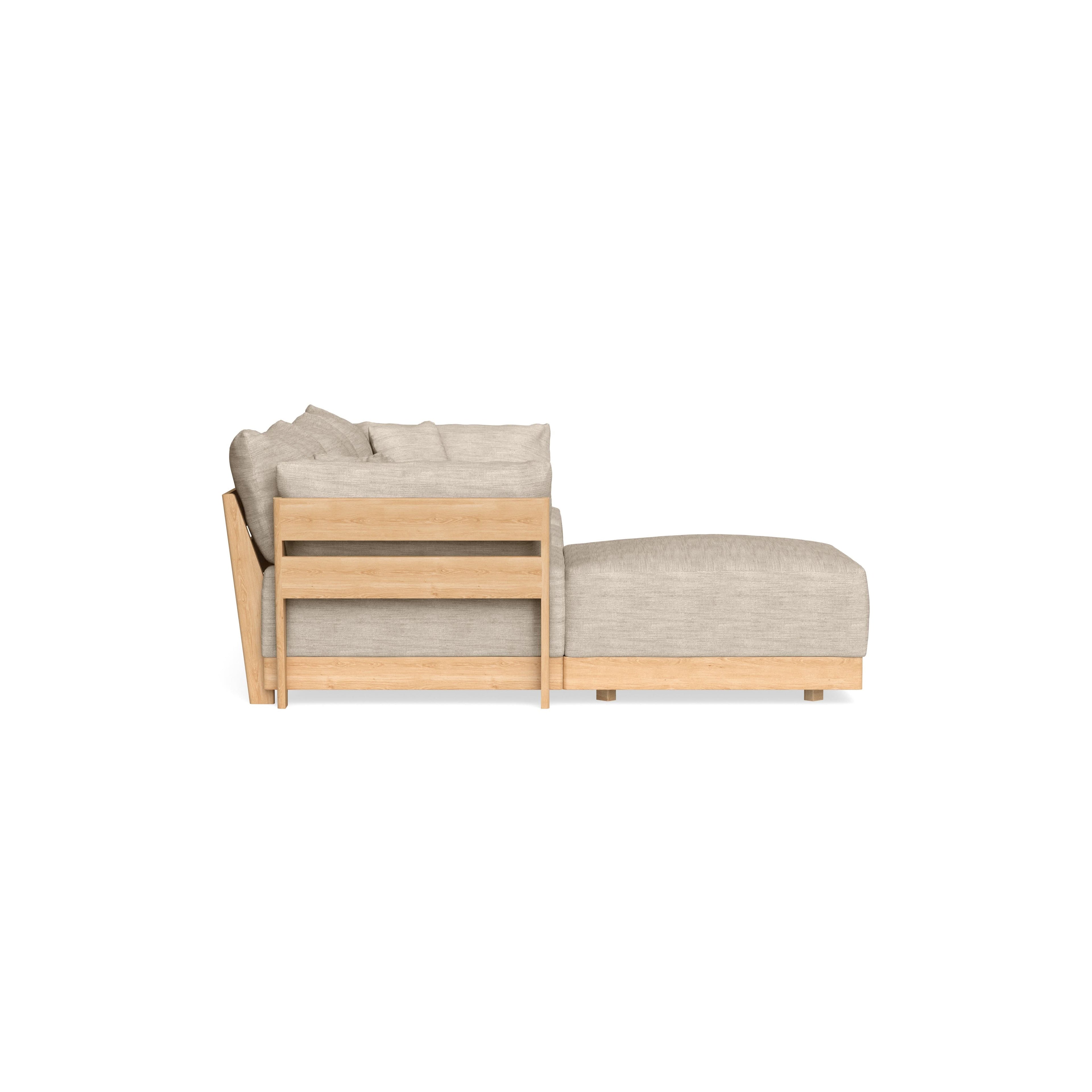 Modular Bondi Latte 3-Seater Sectional in Wheat | Memory Foam Blend