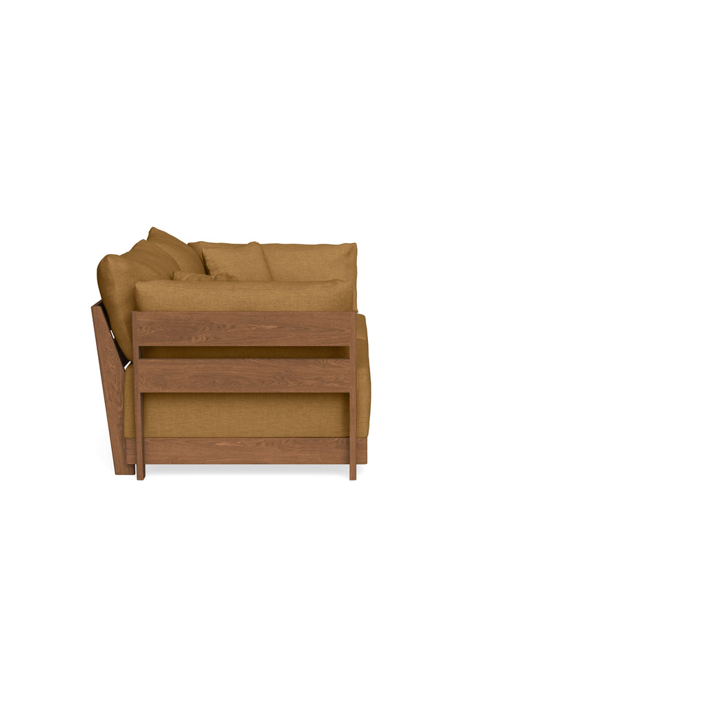Modular Bondi Espresso 2-Seater Sofa in Dijon | Memory Foam Blend