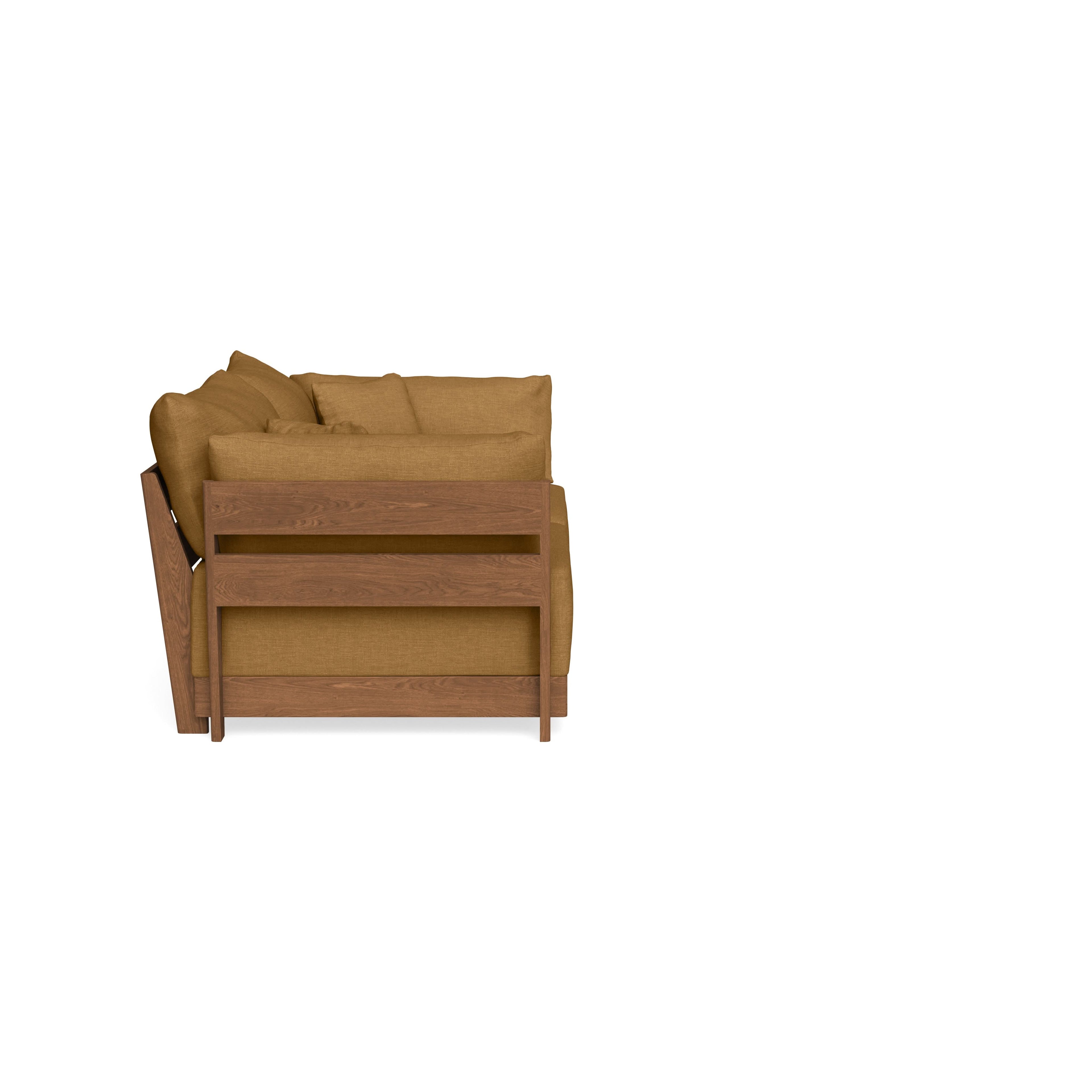 Modular Bondi Espresso 2-Seater Sofa in Dijon | Memory Foam Blend