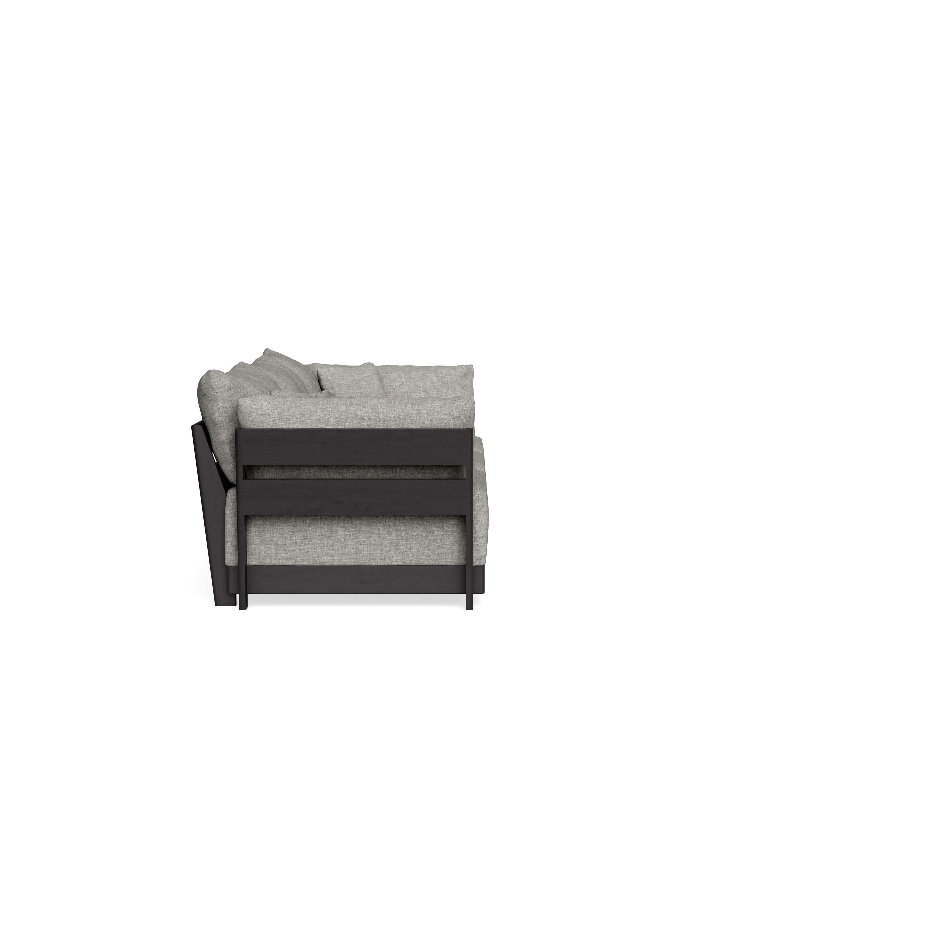 Modular Bondi Black 3-Seater Sofa in Fog | Classic Blend