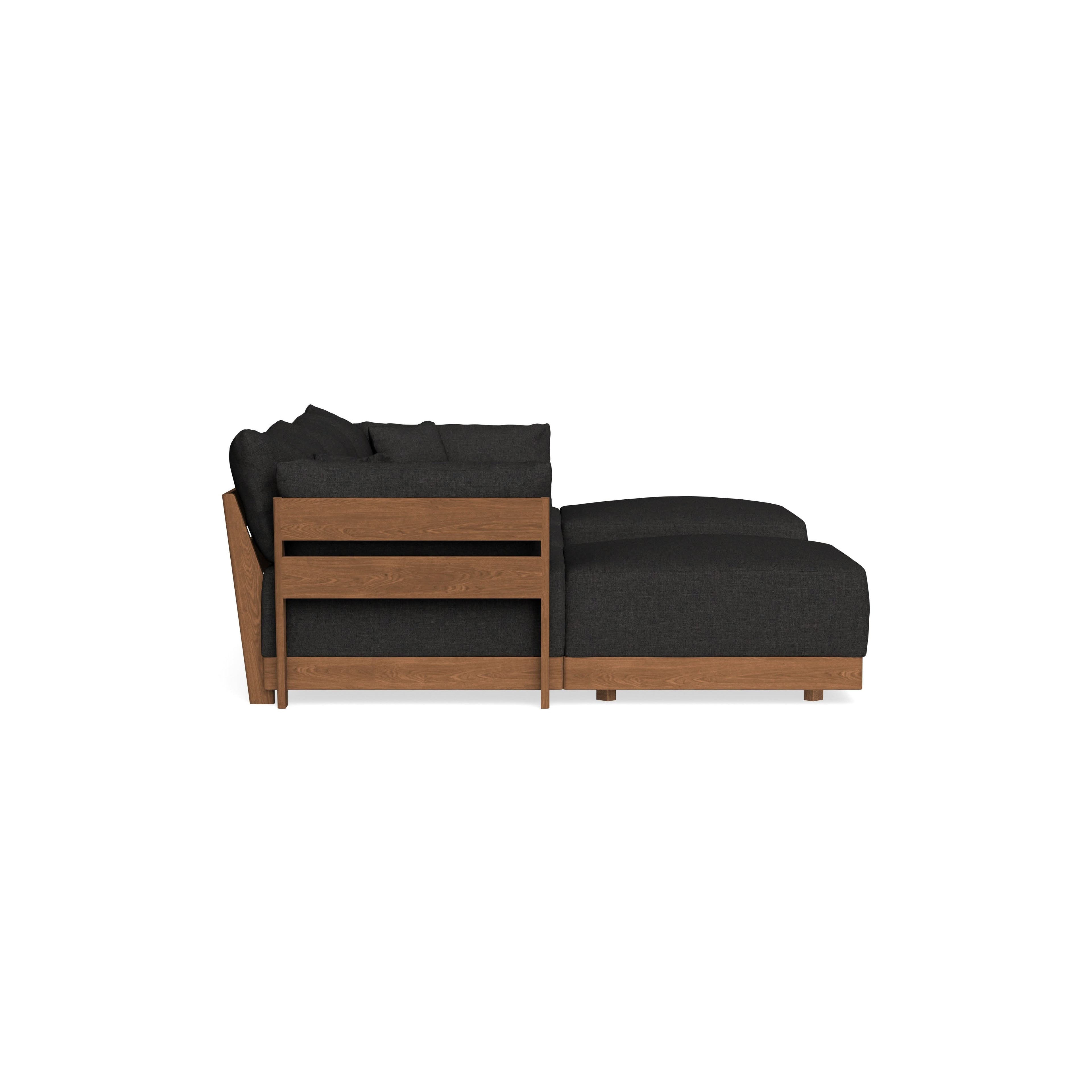 Modular Bondi Espresso 3-Seater U-Sectional in Peppercorn | Classic Blend