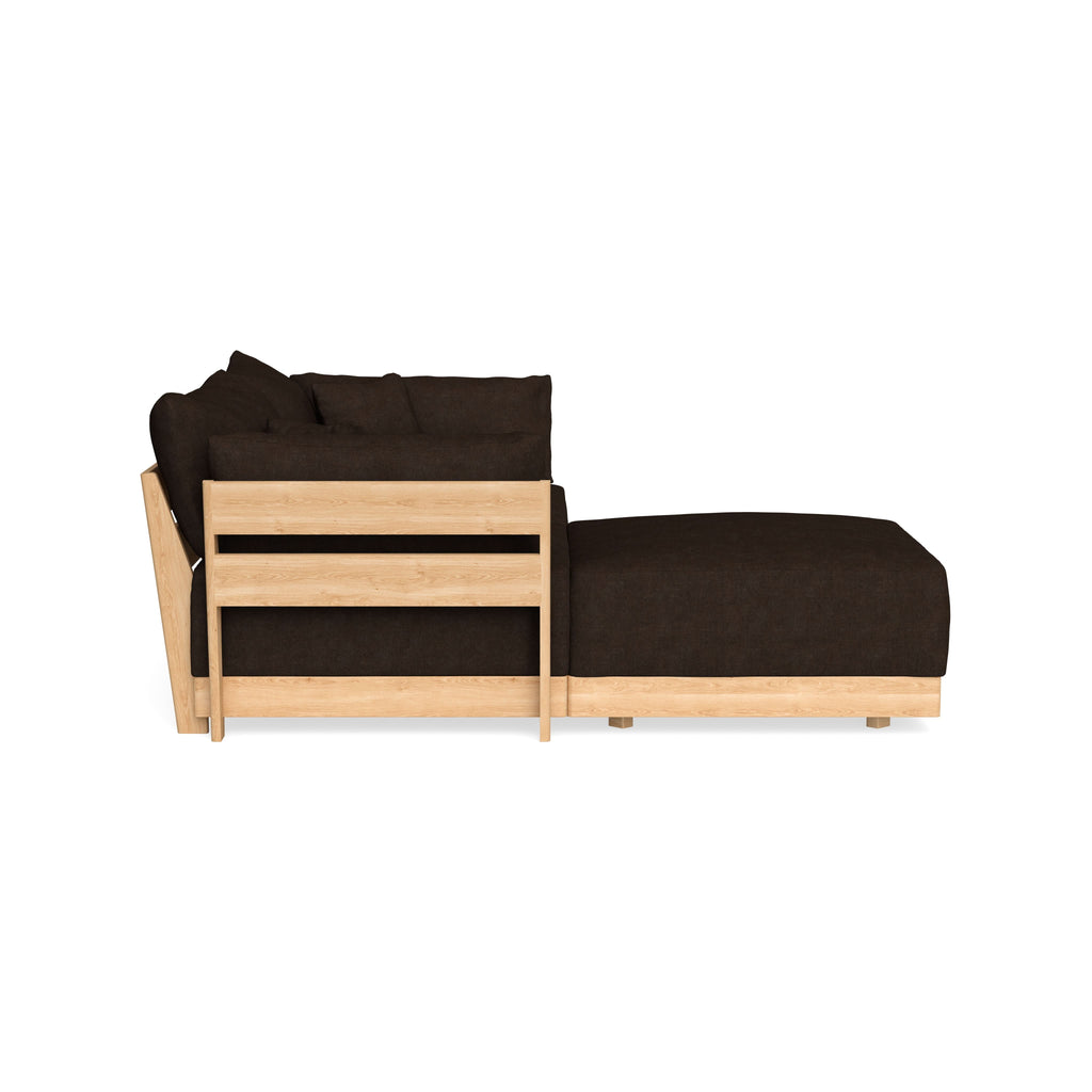 Modular Bondi Latte 2-Seater Sectional in Espresso | Classic Blend