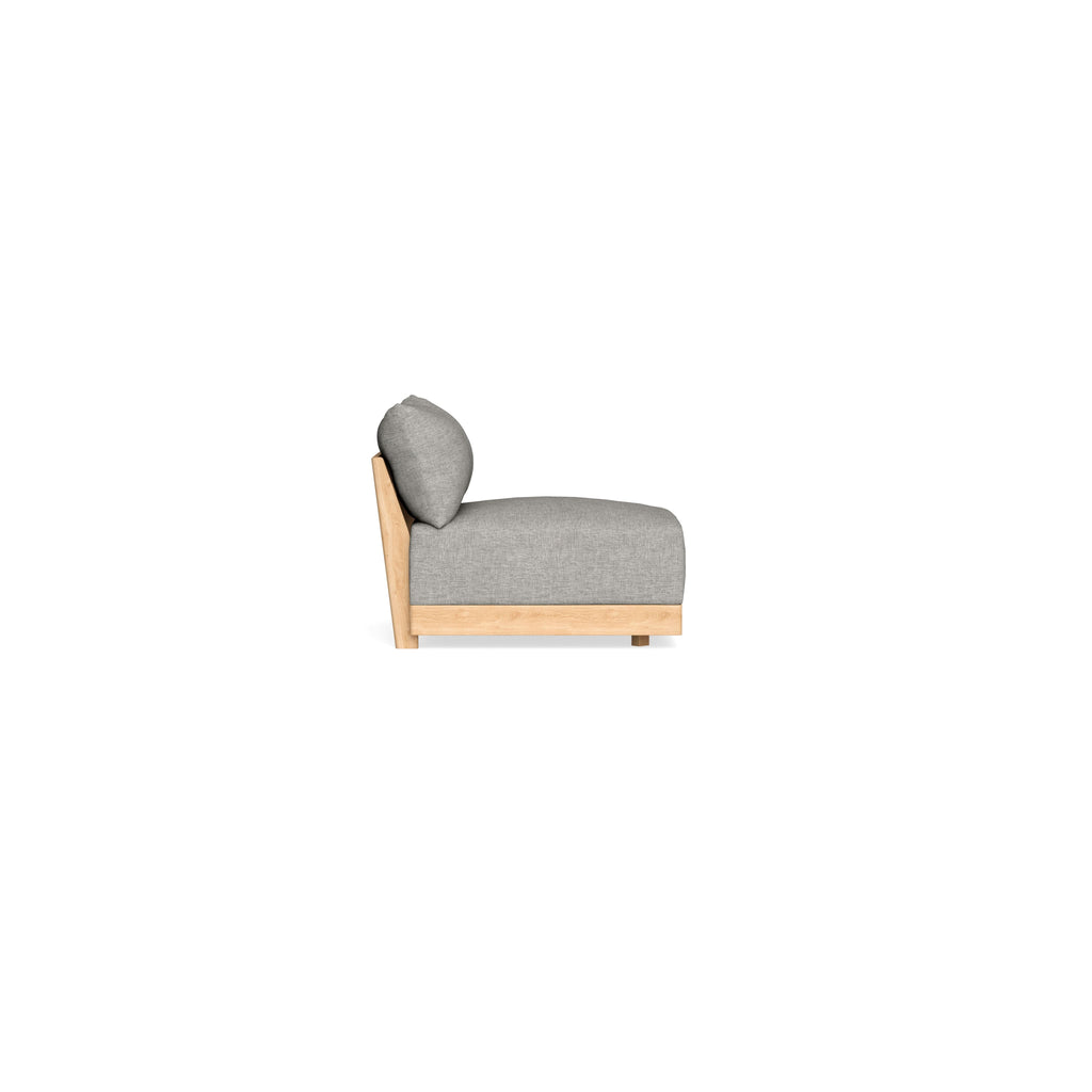 Modular Bondi Latte Armless Chair in Fog | Memory Foam Blend
