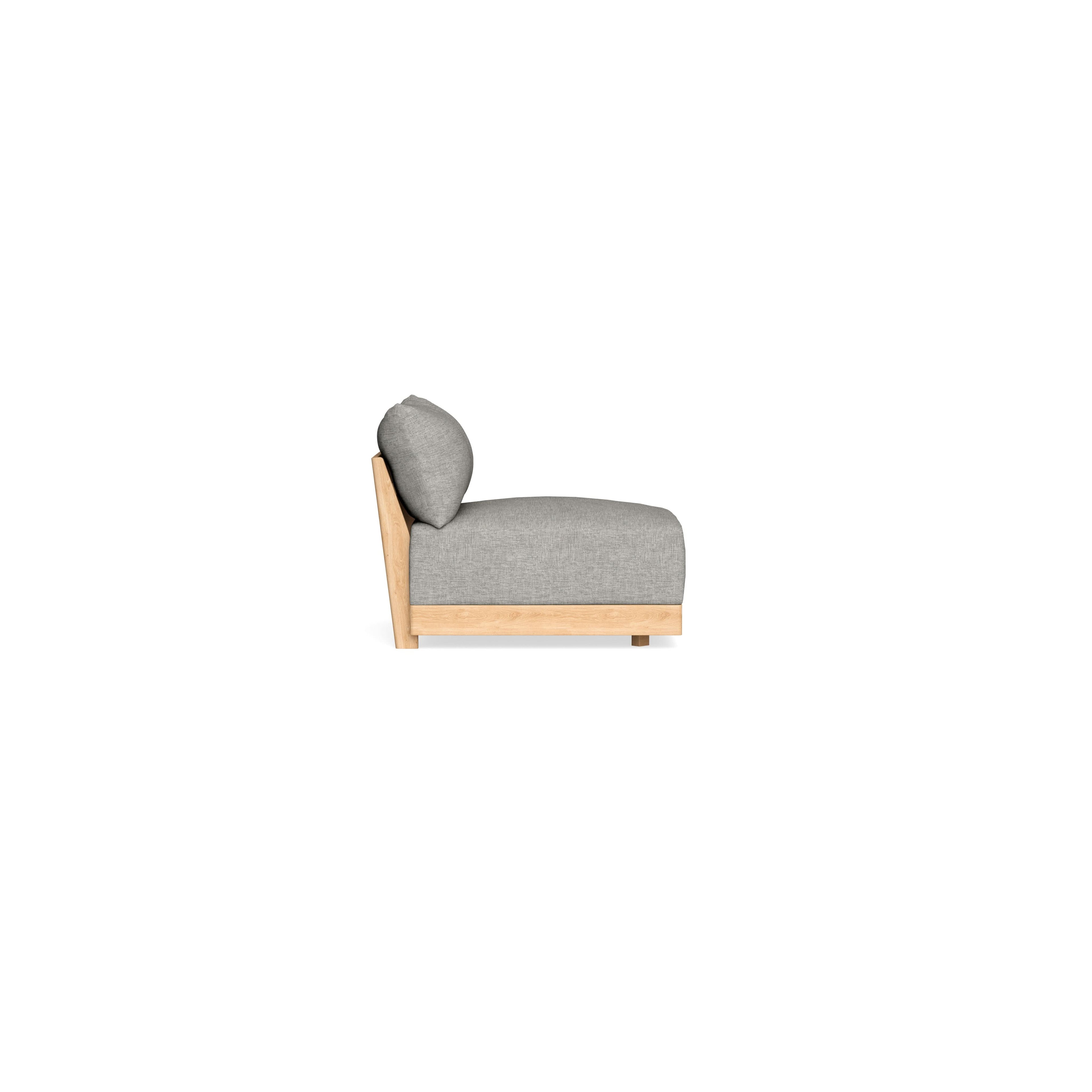 Modular Bondi Latte Armless Chair in Fog | Memory Foam Blend