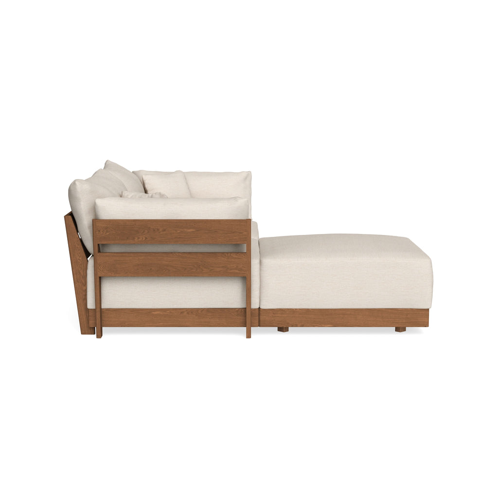 Modular Bondi Espresso 2-Seater Sectional in Seashell | Classic Blend