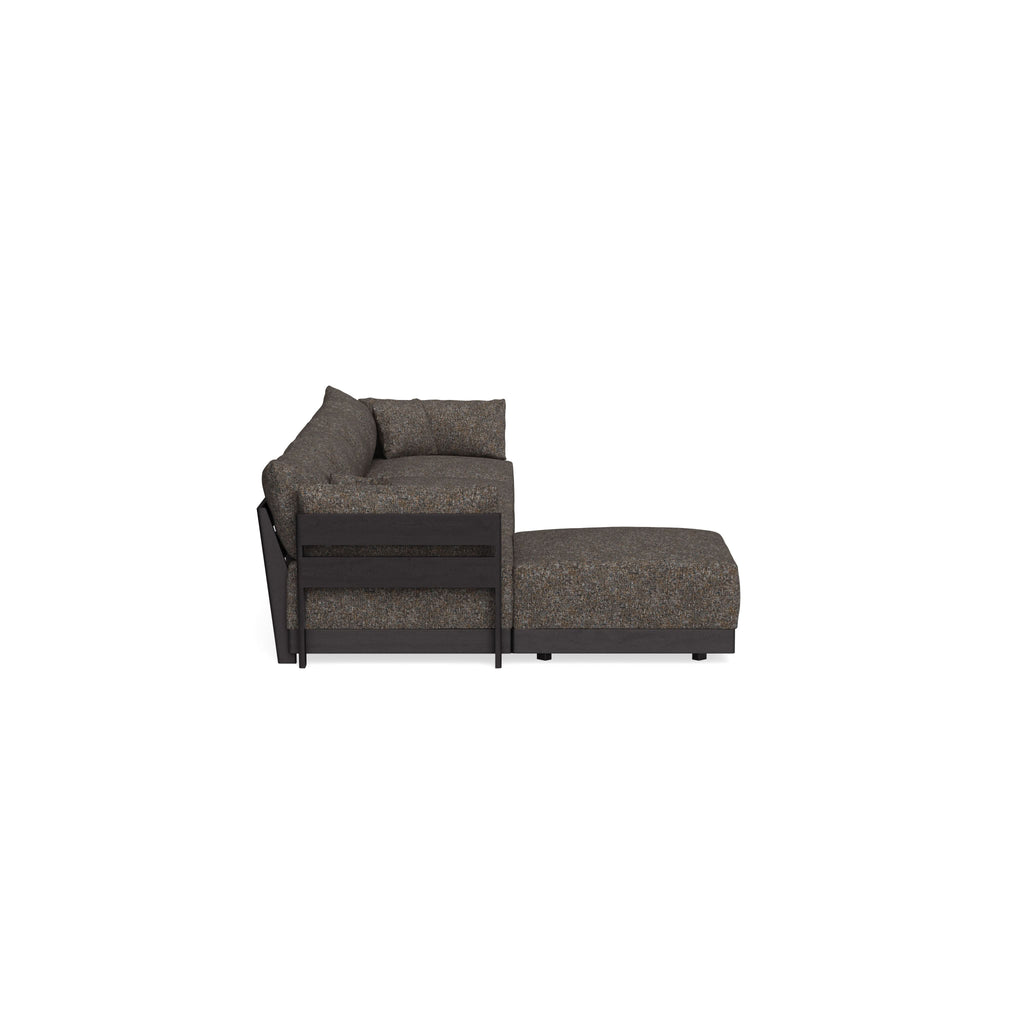 Modular Bondi Black 4-Seater Sectional in Eclipse | Memory Foam Blend