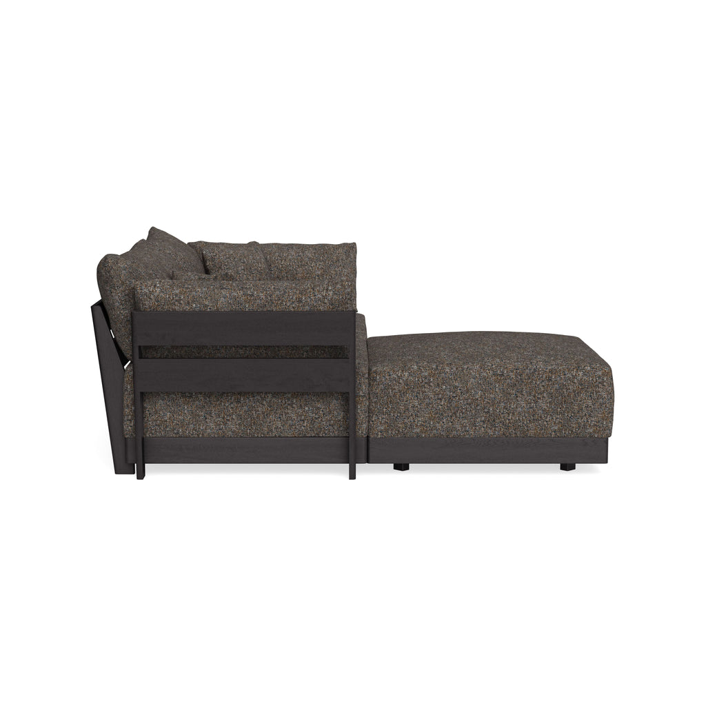 Modular Bondi Black 2-Seater Sectional in Eclipse | Classic Blend