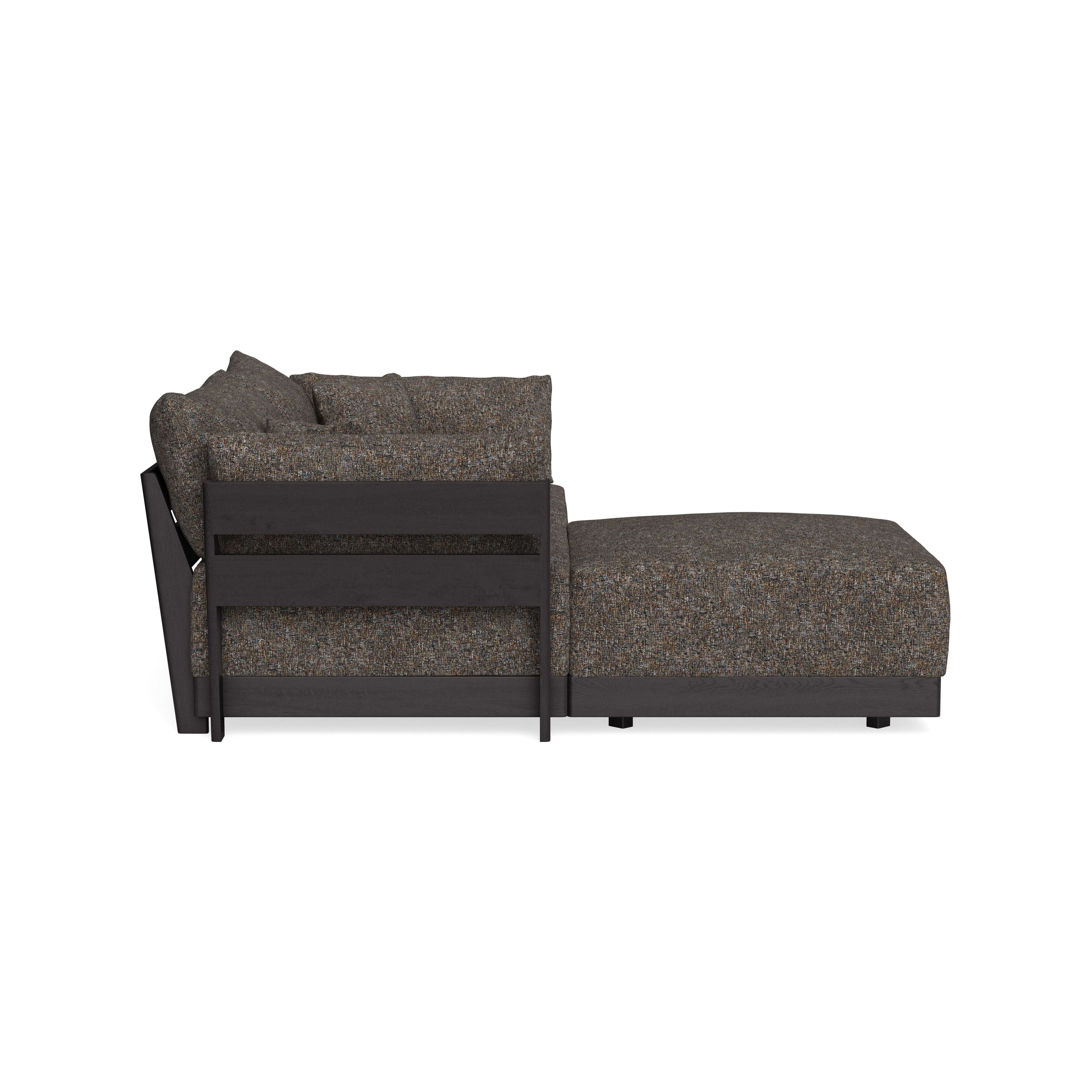 Modular Bondi Black 2-Seater Sectional in Eclipse | Classic Blend