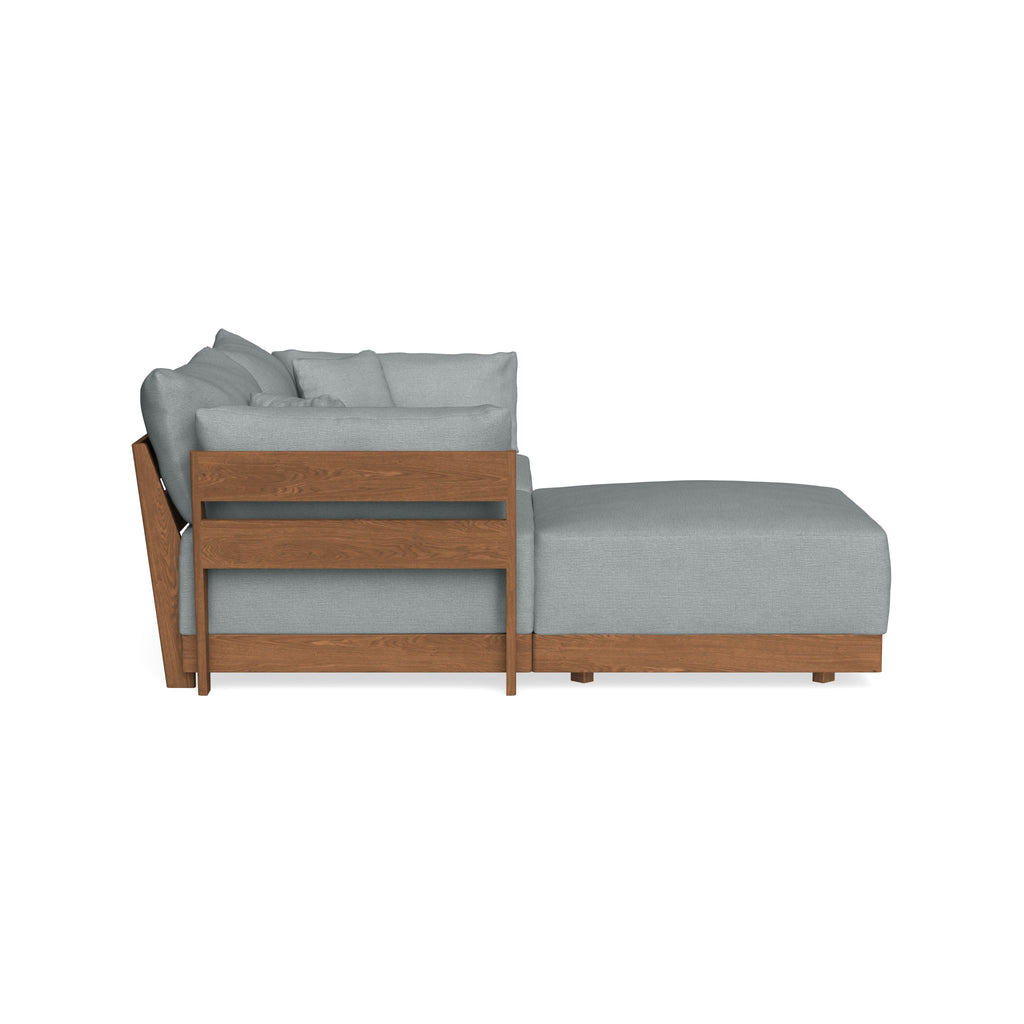 Modular Bondi Espresso 2-Seater Sectional in Light Steel | Classic Blend