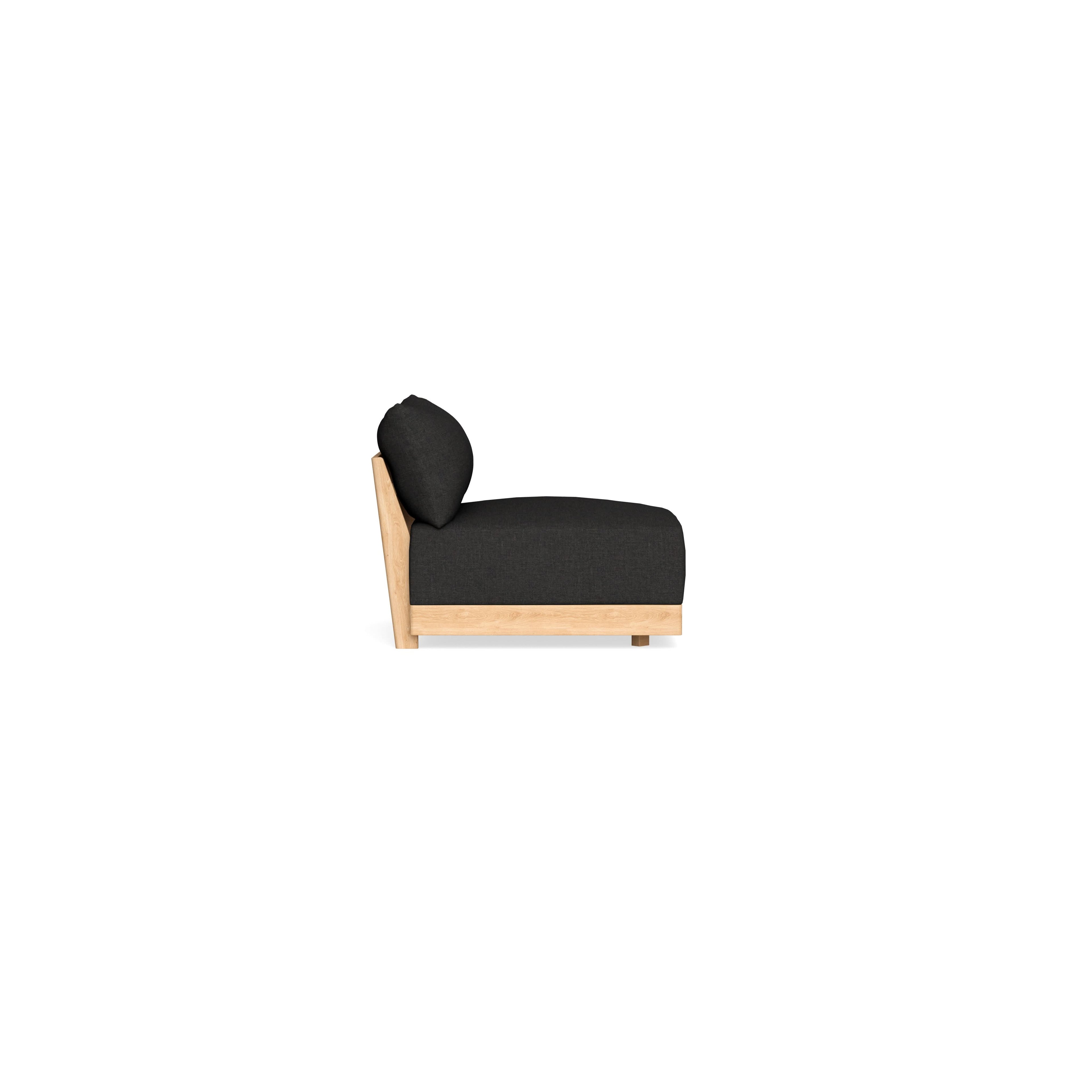 Modular Bondi Latte Armless Chair in Peppercorn | Memory Foam Blend
