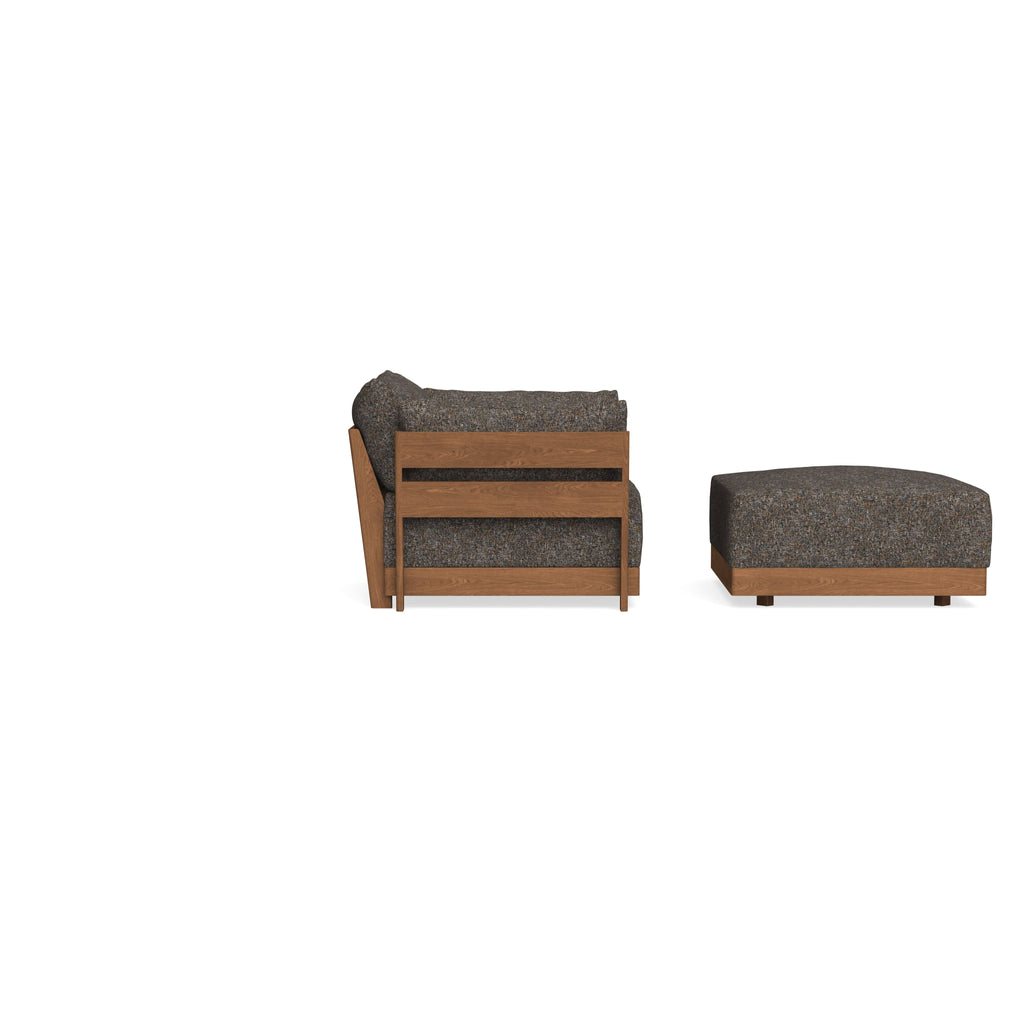 Modular Bondi Espresso Armchair + Ottoman in Eclipse | Memory Foam Blend