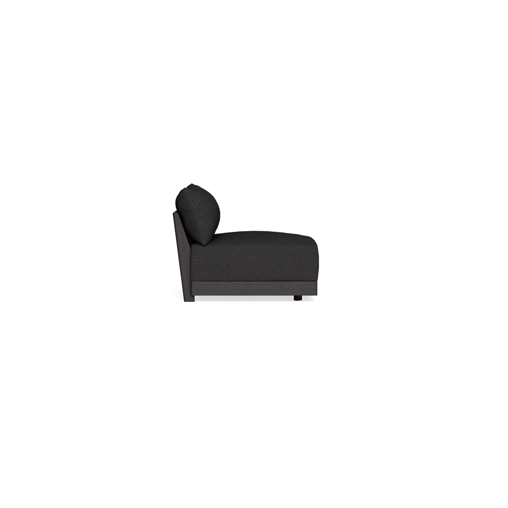 Modular Bondi Black Armless Chair in Peppercorn | Classic Blend