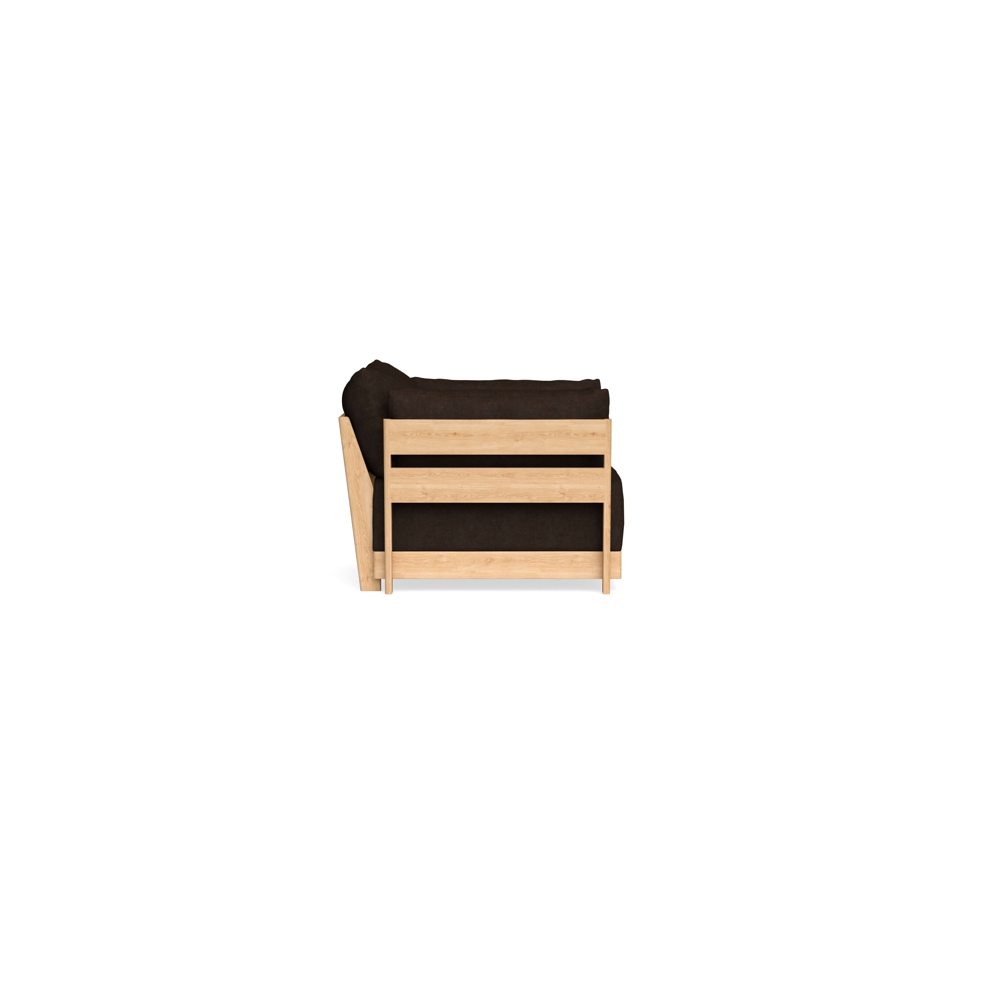 Modular Bondi Latte Armchair in Espresso | Memory Foam Blend