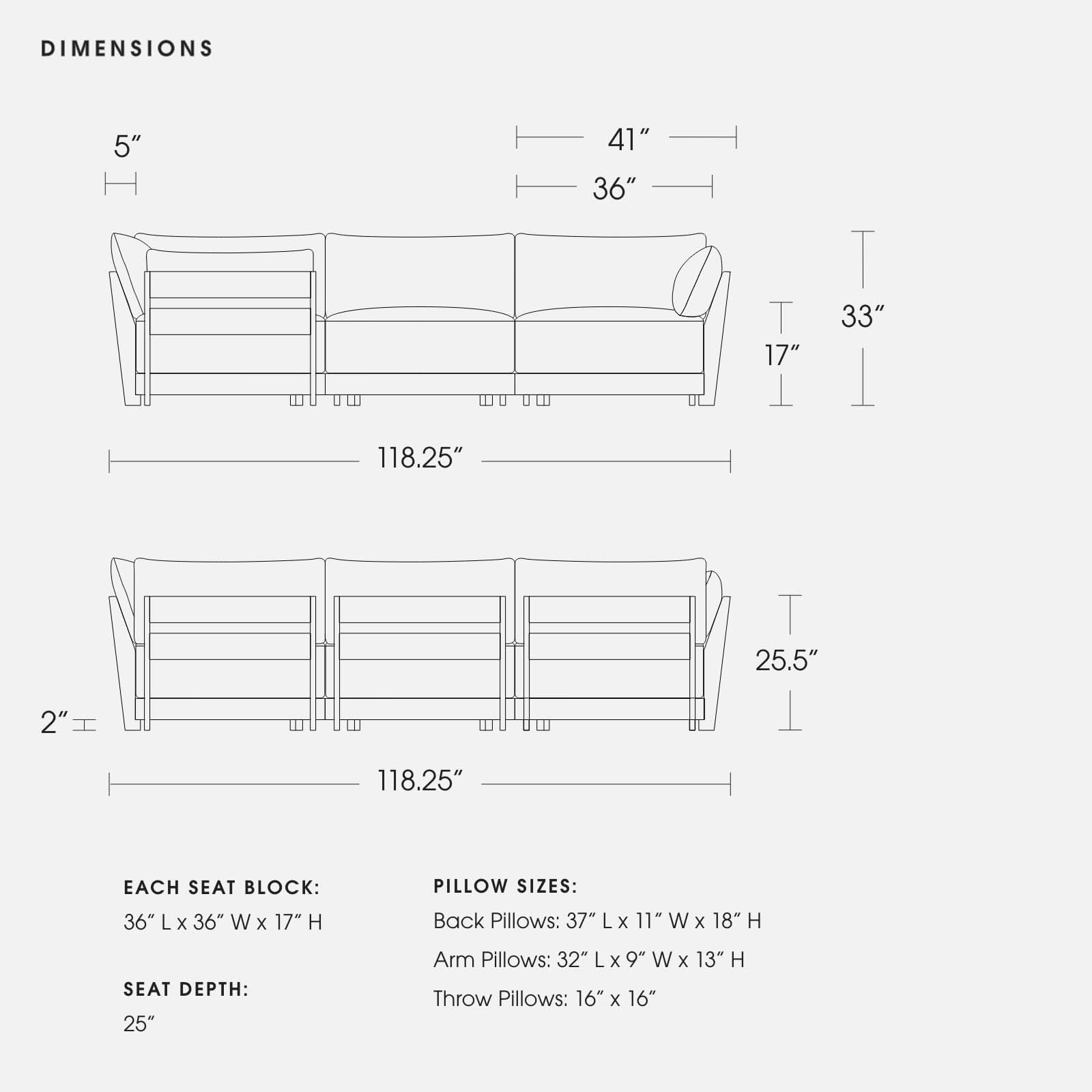 Modular Bondi Latte 5-Seater Corner Sectional in Cement | Memory Foam Blend
