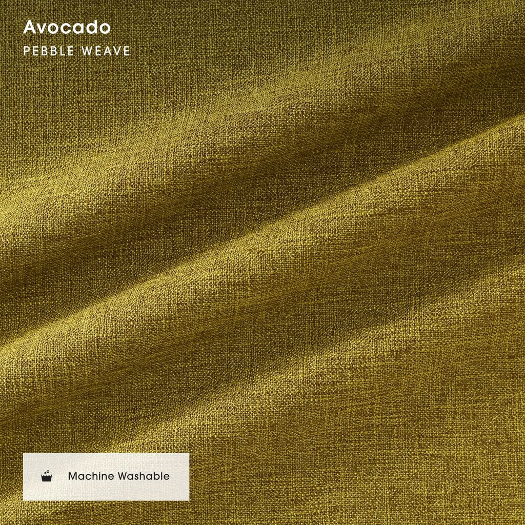 Modular Bondi Black 5-Seater Corner Sectional + Ottoman in Avocado | Classic Blend