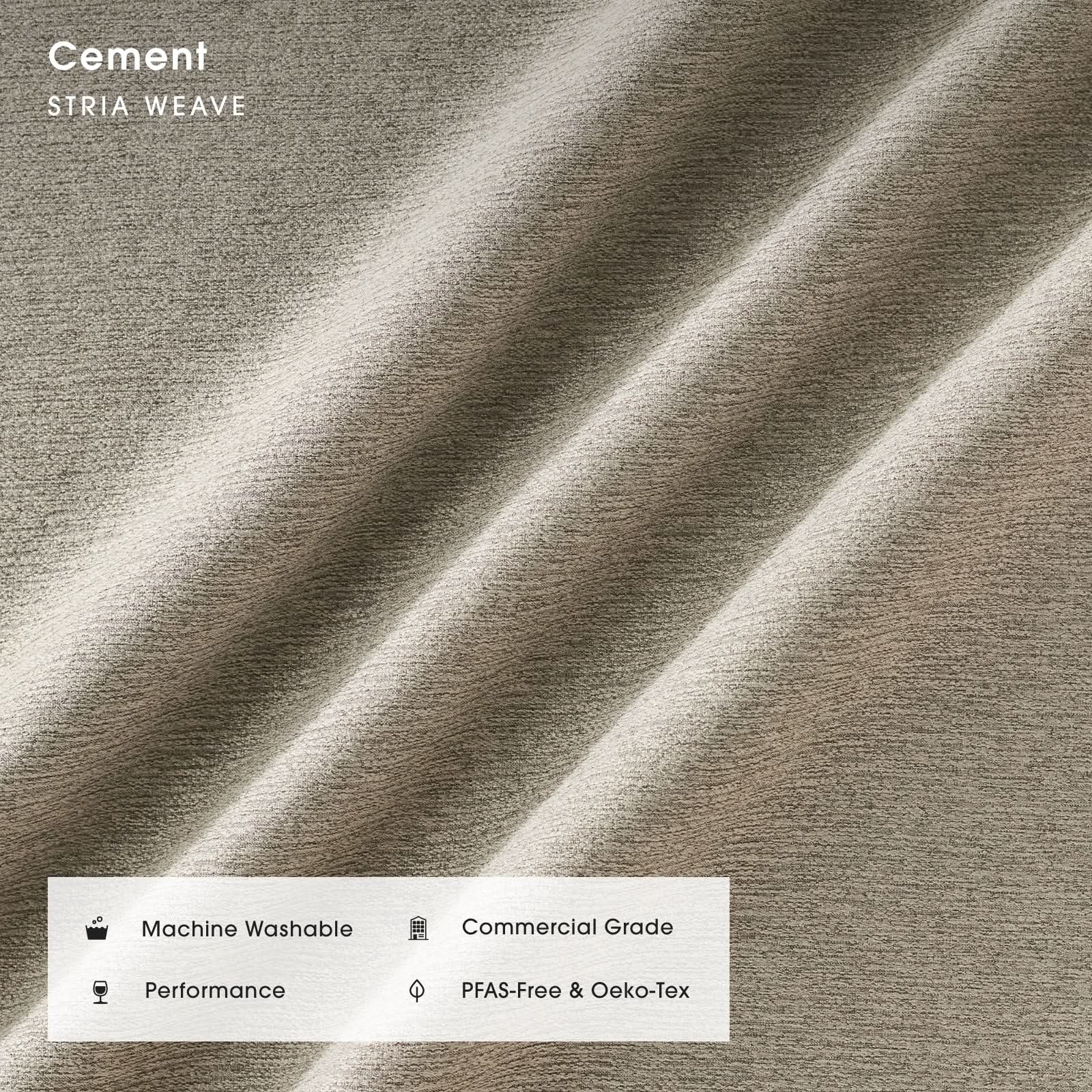 Modular Bondi Latte Armchair + Ottoman in Cement | Memory Foam Blend
