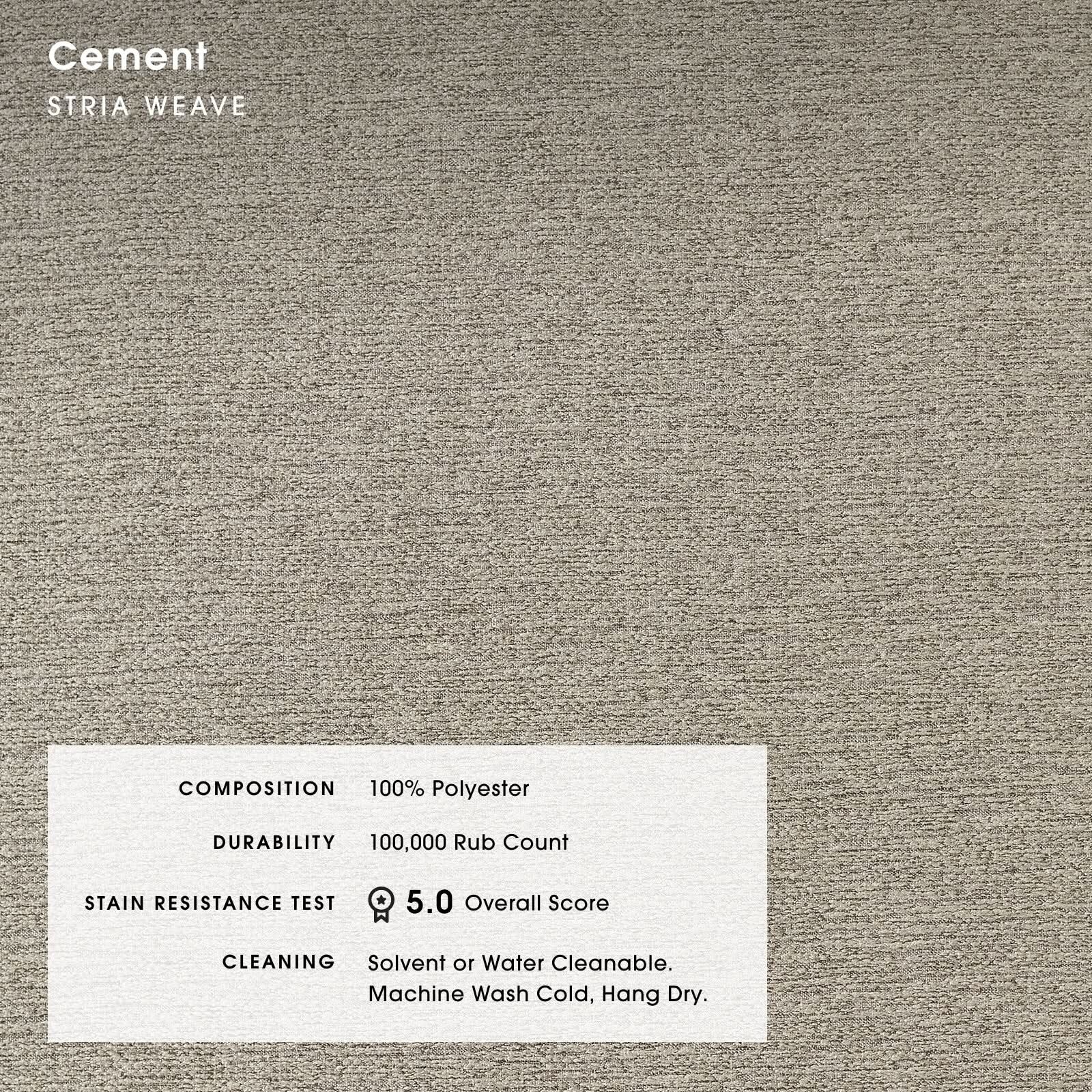 Modular Bondi Espresso 6-Seater Corner Sectional + Bench Ottoman in Cement | Classic Blend