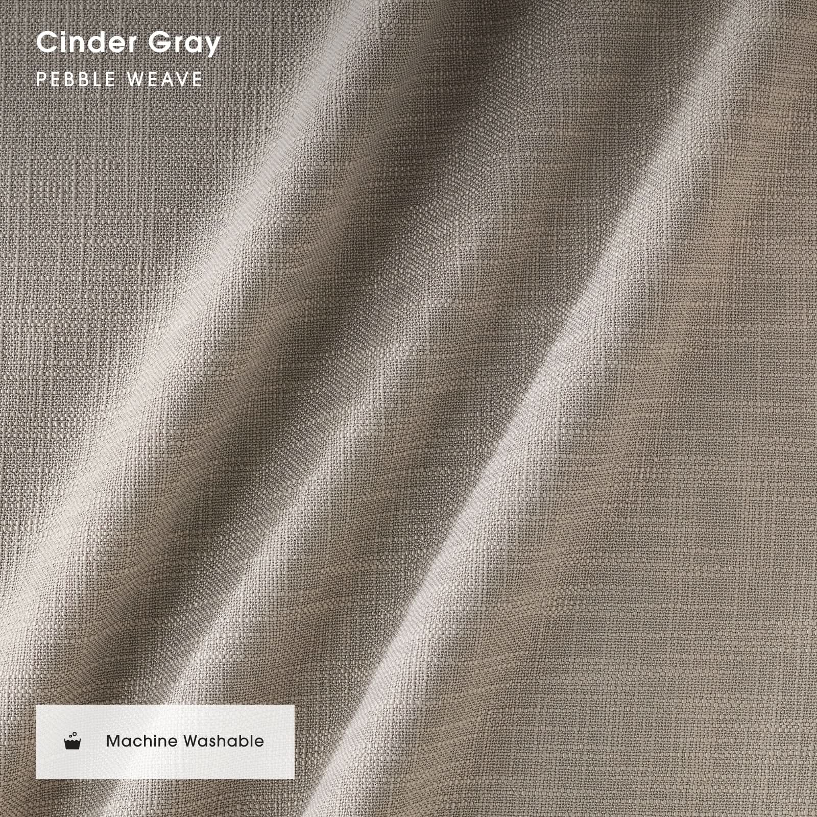 Modular Bondi Black 5-Seater Corner Sectional + Ottoman in Cinder Gray | Memory Foam Blend