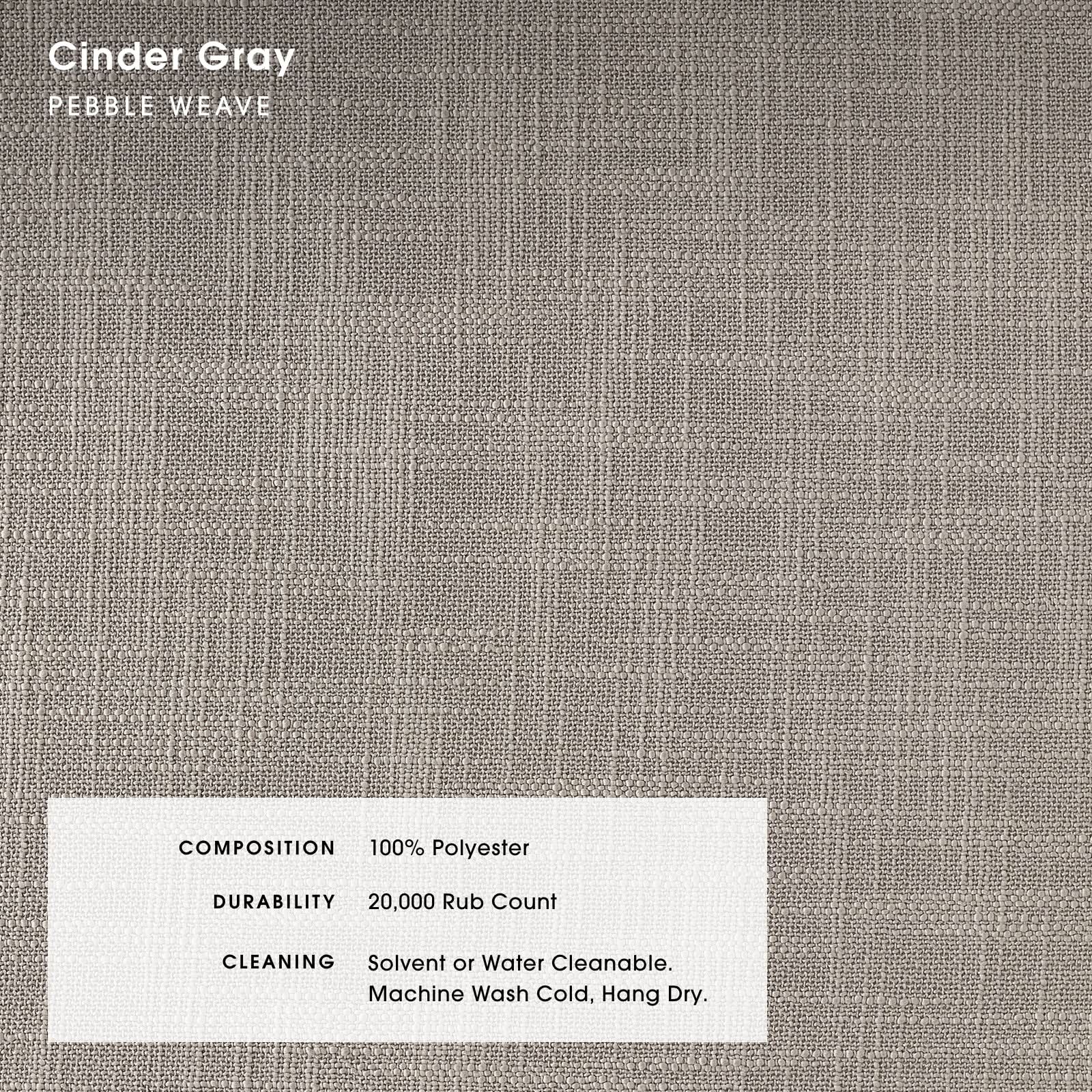 Modular Bondi Black 5-Seater Corner Sectional + Ottoman in Cinder Gray | Classic Blend