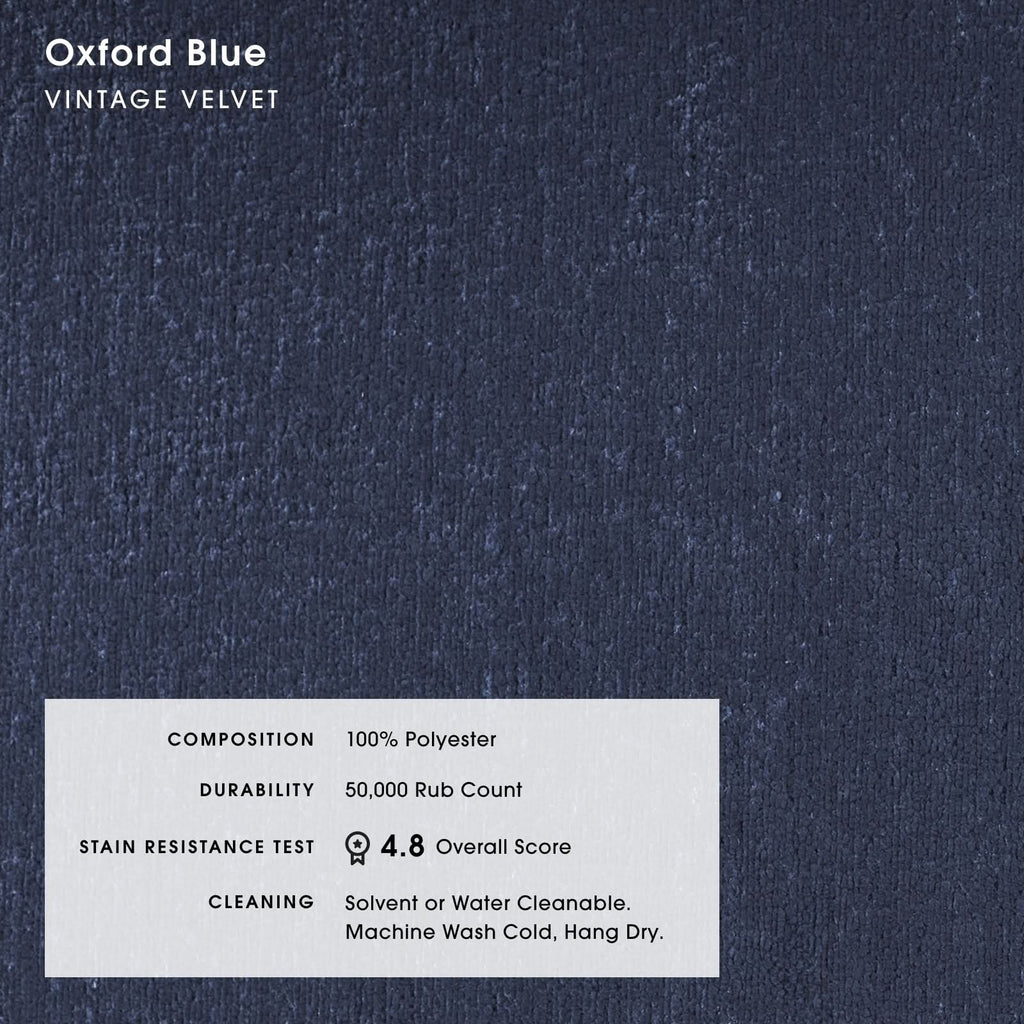 Modular Bondi Black Ottoman in Oxford Blue | Memory Foam Blend